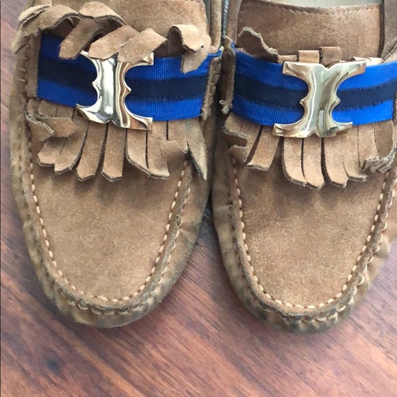 Tory Burch moccasins- sweaty, dirty, filthy, old used shoes worn without socks - Picture 6 of 16
